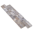 Silver Travertine 3D Ledger Panel 6"x24" – Honed Natural Wall Tile, Full Truckload