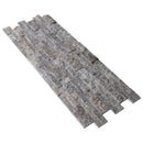 Silver Travertine 3D Ledger Panel 6"x24" – Natural Split-Face Wall Tile, Full Truckload