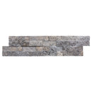Silver Travertine 3D Ledger Panel 6"x24" – Natural Split-Face Wall Tile, Full Truckload