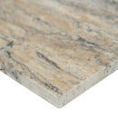 Silver travertine vein cut 12 x 24 honed filled floor and wall tile TTSILTRVC1224HF product shot profile view