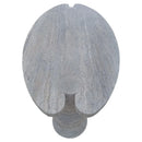 Silver Travertine Vein-Cut Coffee Table with Conic Legs Honed