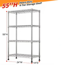 3/4/5/6/7/8 Tier Storage Shelves-Adjustable Wire Shelving Rack-Multi Sizes by 2Dropme