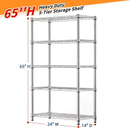 3/4/5/6/7/8 Tier Storage Shelves-Adjustable Wire Shelving Rack-Multi Sizes by 2Dropme