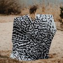 Silver Bengal Cat Knitted Woven Throw Blanket