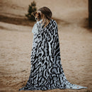 Silver Bengal Cat Knitted Woven Throw Blanket