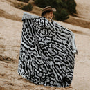Silver Bengal Cat Knitted Woven Throw Blanket