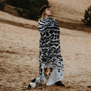 Silver Bengal Cat Knitted Woven Throw Blanket