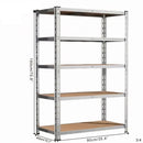 Heavy Duty Metal Garage Shelving Rack 2000lbs 4/5/6-Tier Steel Shelf 60"/72"/84" by 2Dropme