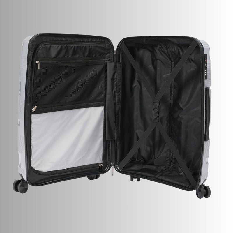 24-inch Silver Hardcase Roller Luggage