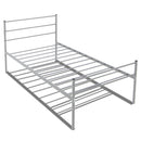 Twin Size Metal Bed Frame Platform with Headboard-Black by DirectDeals