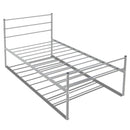 Twin Size Metal Bed Frame Platform with Headboard by LJGDeals