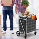 Folding Shopping Cart with Waterproof Liner Wheels and Basket by LJGDeals