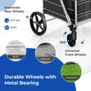 Folding Shopping Cart with Waterproof Liner Wheels and Basket by LJGDeals