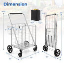 Folding Shopping Cart with Waterproof Liner Wheels and Basket by LJGDeals