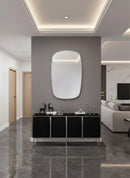 Silver Framed Mirrors - Rectangular Brass Wall Mirror