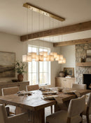 Simple Alabaster Box chandelier
