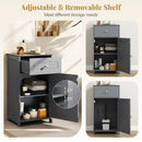 Single Door Bathroom Cabinet with Adjustable Shelf and Drawer by LJGDeals