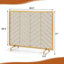38 x 31 Inch Single Panel Fireplace Screen by LJGDeals