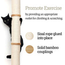 Wall Mounted Cat Climbing Pole - Sisal