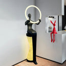 Sitting Man Statue Floor Lamp