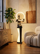 Sitting Man Statue Floor Lamp