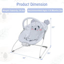 Portable Baby Bouncer Infant Rocker Seat with Detachable Toy Bar-Gray by LJGDeals