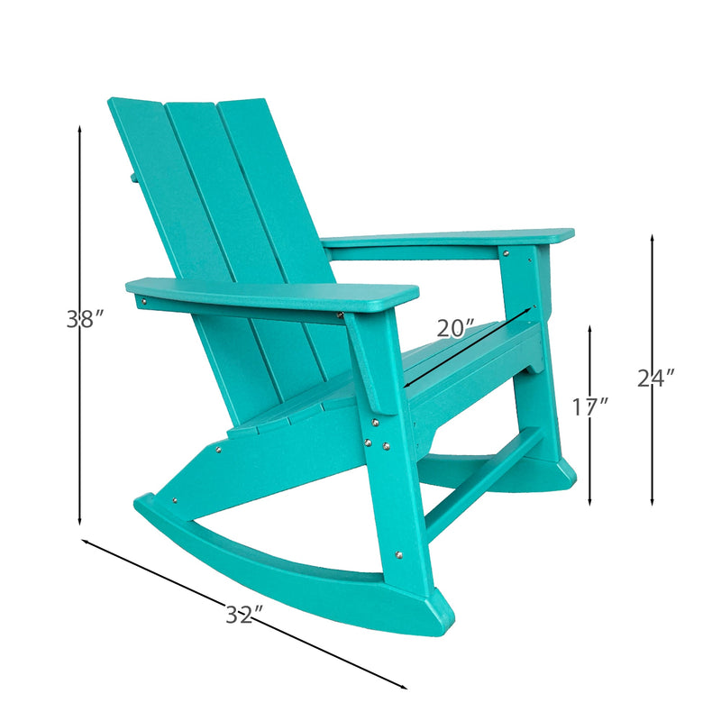 RESINTEAK Modern Adirondack Rocking Chair