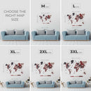 3D Wooden World Map Cliff
