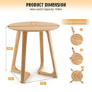 24 Inch Round End Table with Adjustable Foot Pads Natural by LJGDeals