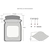 Reusable Airtight Mason Jar Ziplock Bags - Food Storage Solution with Airtight Seal, Washable & Eco-Friendly
