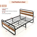 Arc Platform Bed with Headboard and Footboard-Full Size by LJGDeals