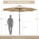10 Feet Patio Umbrella with 112 Solar Lights and Crank Handle by LJGDeals