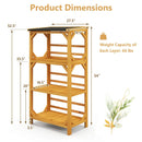 3-Tier Wooden Plant Stand with Weatherproof Asphalt Roof for Patio-Natural by LJGDeals