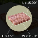 Adobe Checkered Teak Cutting Board - 15"