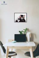 Banksy thinker headphones