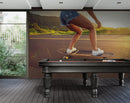 Skater Girl Wallpaper. Tropical Vibe Wall Mural.