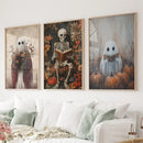 Halloween Skeleton Wall Art Decorations Posters by Wall Art Set