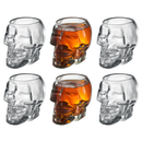 Skull Shot Glasses Set of 6 - 3oz Skull Glasses 3" H