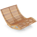 Slatted Acacia 2-Seat Patio Dual Rocker Sunbed Wood Lounger with Ergonomic Curved Seat by LJGDeals