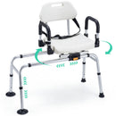 Sliding Shower Chair with Backrest and Swivel Seat for Handicap and Seniors by LJGDeals
