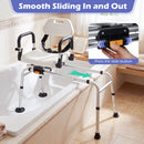 Sliding Shower Chair with Backrest and Swivel Seat for Handicap and Seniors by DirectDeals