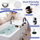 Sliding Shower Chair with Backrest and Swivel Seat for Handicap and Seniors by LJGDeals