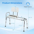 Sliding Transfer Bench with Adjustable Height for Bathtub by LJGDeals