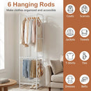 Slim Coat Rack Freestanding Garment Organizer with 8 Hanging Rods by DirectDeals