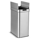 13.2 Gal Slim Kitchen Trash Can with Wing Lids and Stainless Steel Frame by LJGDeals