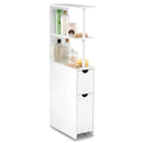 Slim Storage Freestanding Bathroom Cabinet with Open Shelves-White by LJGDeals