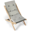 3-Position Adjustable and Foldable Wood Beach Sling Chair with Free Cushion-Gray by LJGDeals