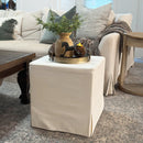 Deluxe Slipcover Upholstered Ottoman by Decor Steals