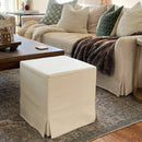 Deluxe Slipcover Upholstered Ottoman by Decor Steals