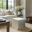 Deluxe Slipcover Upholstered Ottoman by Decor Steals